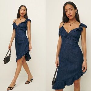 Reformation Evelyn Denim Dress